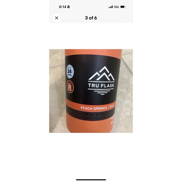 Tru Flask 3 Insulated Bottle 18 oz 24 Hrs Cold 12 Hrs Hot Green, Blue‎ & Orange - Picture 8 of 16
